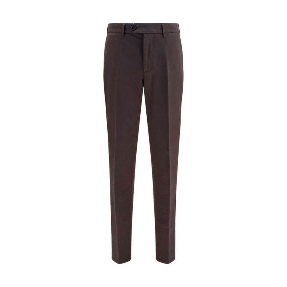 Brunello Cucinelli Brown Cotton Casual Men's Pants
